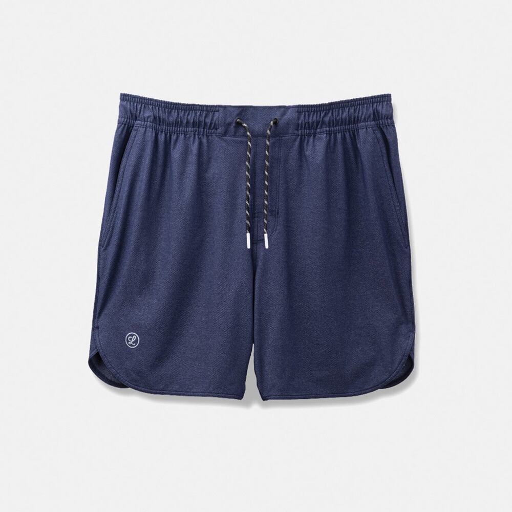 Legends Luka Mens Shorts L Navy Pocket Drawstring Elastic Waist Breathable Logo - Picture 9 of 10